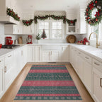 Nakagishi Area Rug Living Room Rugs: Christmas 3x5 Machine Washable Boho Large Neutral Farmhouse Stain Resistant Moroccan Indoor Floor Carpet for Bedroom Nursery Dorm Classroom Dining Room Home