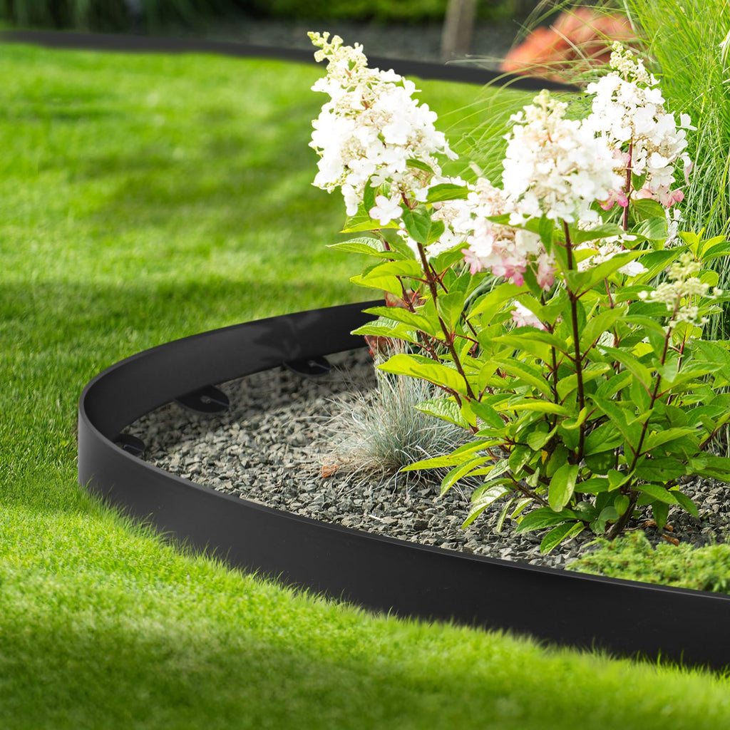 Jorvila No Dig Landscape Edging Kit, 1.5" x 60' Plastic Garden Edging