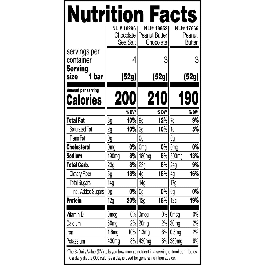 RXBAR Protein Bars, 12g Protein, Gluten Free Snacks, 3-Flavor Variety Pack, 18.3oz Box (10 Bars)
