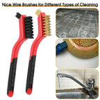 Wire Brush for Cleaning, Small Brass Steel Nylon Brush, Metal Rust Remover