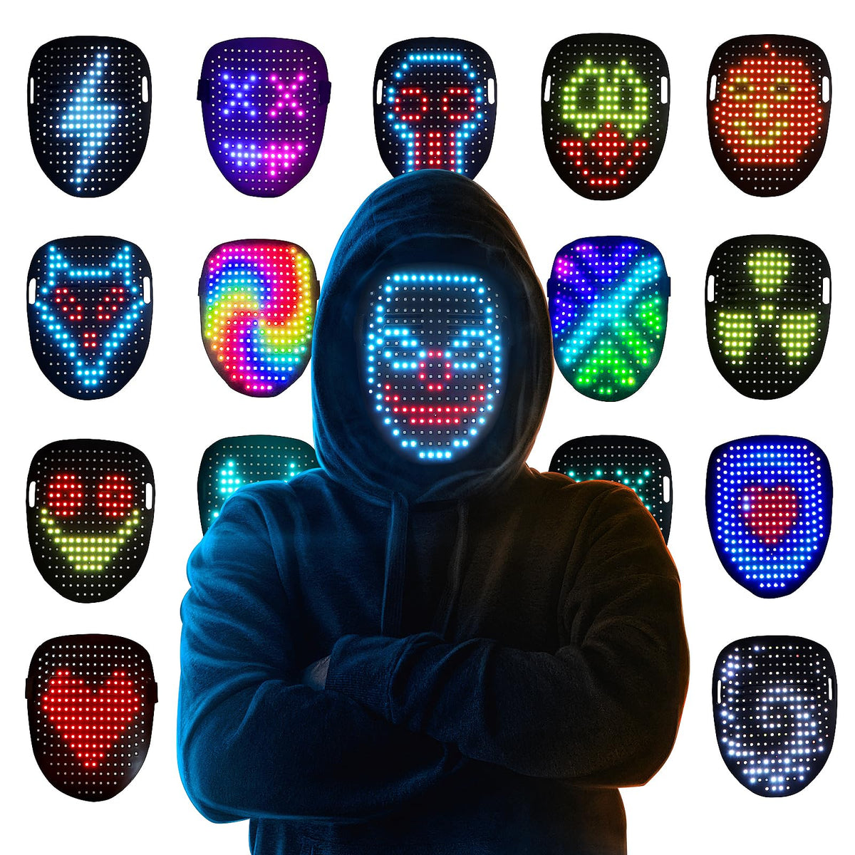 Mr.Pang LED Light Up Mask with Gesture Sensing, Kids Toys Gifts for Boys