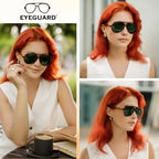 EYEGUARD 3 Pack Retro Aviator Bifocal Reading Sunglasses for Women Men UV400 Protection Classic Square Sun Readers 2.00
