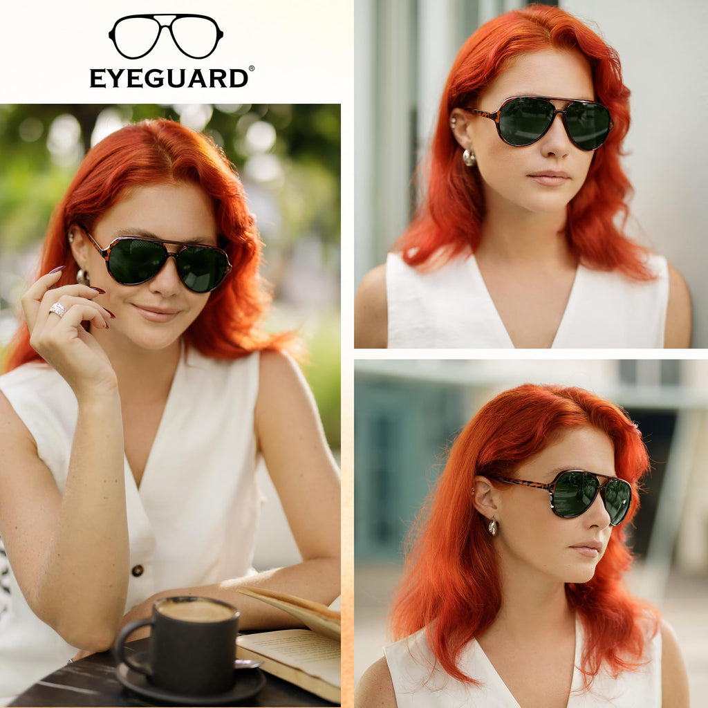 EYEGUARD 3 Pack Retro Aviator Bifocal Reading Sunglasses for Women Men UV400 Protection Classic Square Sun Readers 2.50