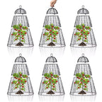 Dadywheels Easy-Snap Open Design Chicken Wire Cloche (6-Pack) - Adjustable Garden Plant Protectors from Birds & Animals for Large Plants & Flowers,14" D x 20" H