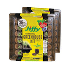Jiffy Seed Starting Tray Kit - 36 Cell Germination Tray, Portable - 2 Pack, 72 Pellets - Plastic