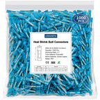 1000 Pcs Heat Shrink Butt Connectors, 16-14 AWG Waterproof Electrical Insulated Crimp Wire Splice for Boats, Automotive, Marine, Home, Garage, Industrial Wiring