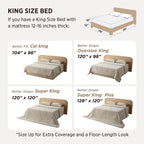 Bedsure King Size Comforter Set, Prewashed Bedding Beige