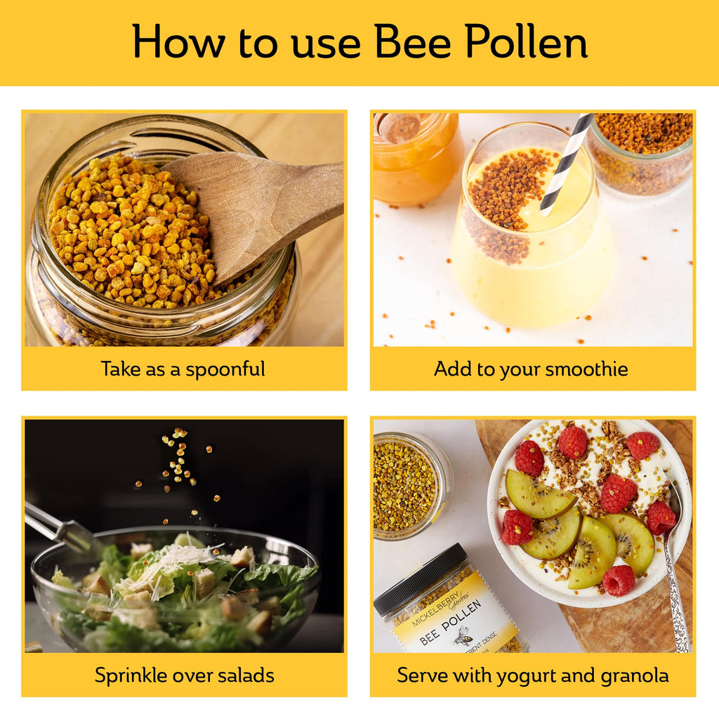 Mickelberry Gardens Bee Pollen Granules 6oz Raw Superfood Protein Rich