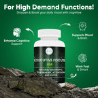 Executive Focus AM Nootropic Brain Supplement – Memory, Focus & Mental Clarity Support – Clean Energy Without Jitters – Cognitive Boost for Attention & Productivity – 30 Day Capsules