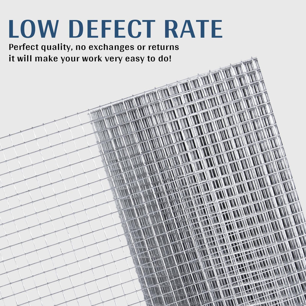 Salmut Hardware Cloth 1/4 in. x 4 ft. x 50 ft. 23-Gauge, Galvanized Wire Mesh Fencing, Chicken Wire Mesh, Wire Fence Roll, Garden Fencing, Snake Fencing, Hardware Mesh