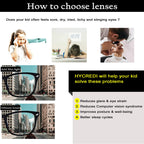 Hycredi Kids Blue Light Blocking Glasses，Anti Eyestrain & UV Protection, Computer Gaming TV Phone Glasses for Boys Girls-(Clear Pink+Clear+Leopard)