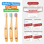 Dr. Noah Microplastic-Free Bamboo Baby Toothbrush | Dentist Designed | 656 Substances Safety Tested | BPA, PFAS & Phthalate Free | 4 Pack |Soft Bristles | Infant to Toddler, 6-12 Months, Age 2-4 Kids