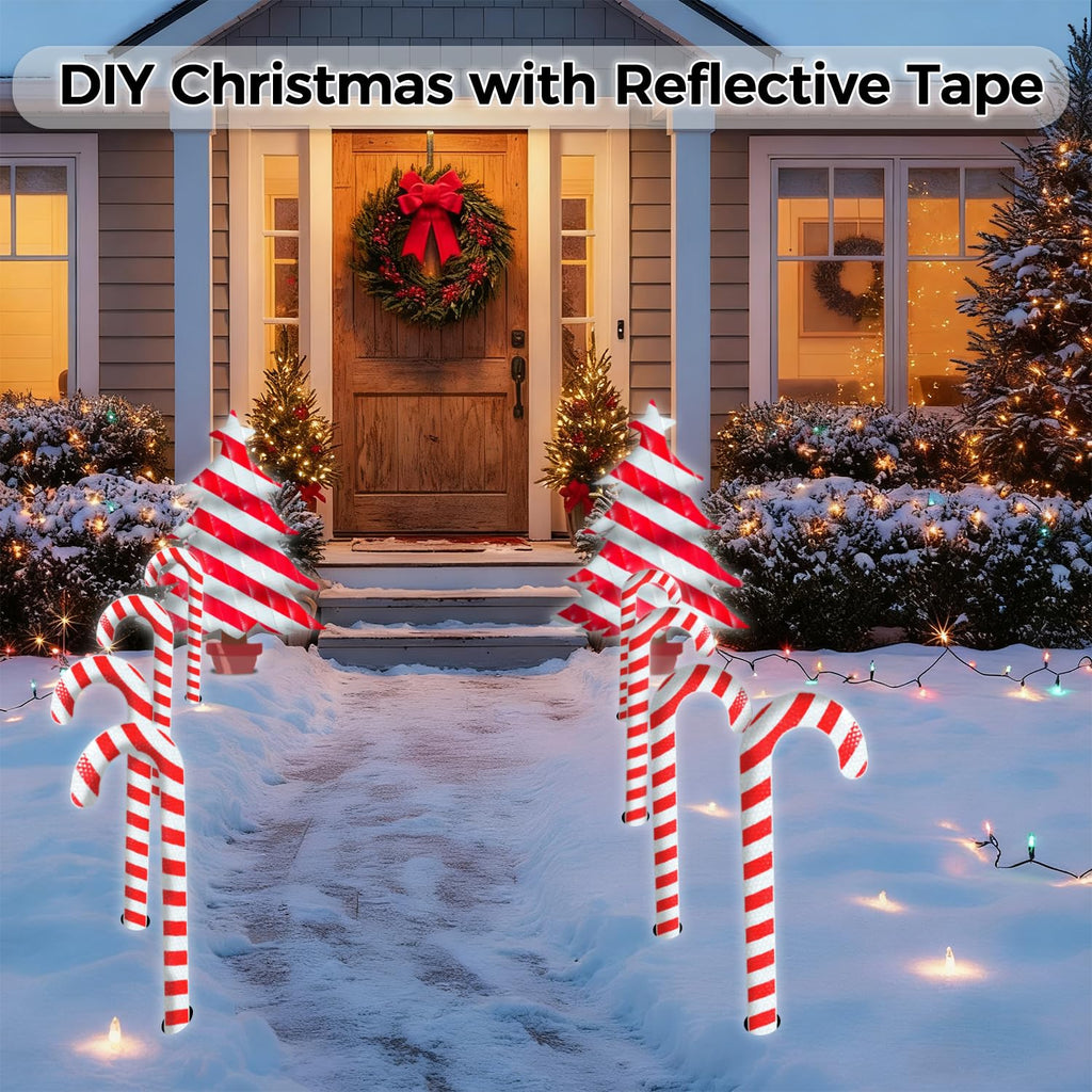 SWRT 2 Inch X 160 FT Reflective Tape Outdoor Waterproof Red & White Reflective Strong Adhesive Caution Hazard Warning Reflector Conspicuity Tape for Trailer Sign