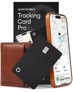 SPOTMINDERS Apple MFi Certified Wallet Tracker PRO Works with Apple Find My IP68 Rechargeable Tracking Card for Wallet Luggage Passport 0.07in Slim Credit Card Design Item Finder