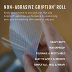 CATTONGUE GRIPS Non-Abrasive Grip Tape Roll - 2” Wide Heavy-Duty, Waterproof Anti-Slip Tape for Bathtubs, Stair Treads, Ramps & More - Indoor & Outdoor Non-Skid Solution (Black, 10ft)