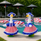 Xroyniu 4th of July Porch Goose Outfits, Patriotic Goose Outfit Costume for Plastic/Cement Statue, Independence Day Goose Clothes for USA 250th Anniversary Garden Patio Decor