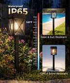 XMCOSY+ Solar Lights Outdoor Waterproof, 6 Pack Adjustable Brightness Solar Pathway Lights, 3-in-1 Landscape Light for Yard Backyard Driveway Walkway Landscape Path (Warm/Cool White)