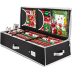 ZOBER Wrapping Paper Storage, Gift Wrapping Organizer Storage, Black/White