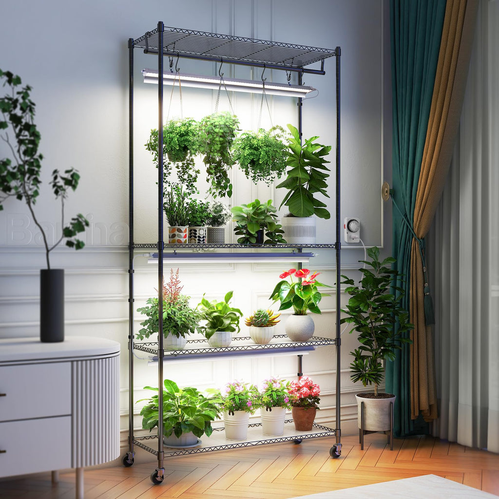 Barrina CX3 Plant Stand with Grow Light, 4-Tier, 108W, 35.4x13.8x70.9IN