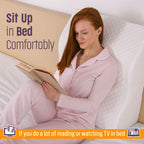 Aeris Wedge Pillow for Sleeping -Post Surgery Pillow -Unique Curved Design -Memory Foam- Incline Pillow for Elevation,Pregnancy,Reading,Back & Knee Support,Breathing –,Washable Cover