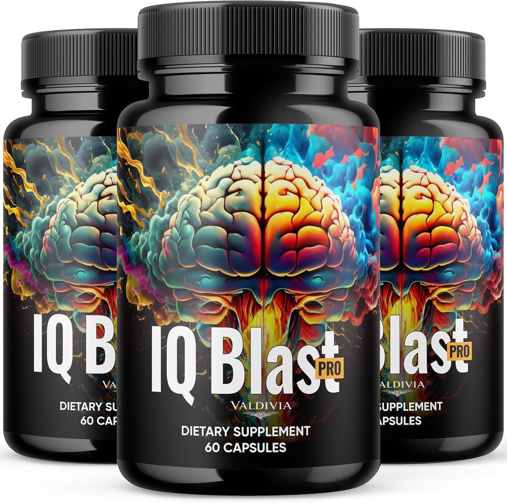 Official - IQblast Pro Supplement Capsules, Brain Pills for Memory and Focus, IQblastpro Blaster Premium Clarity Support Advanced Formula Reviews, All Natural Ingredients (3)