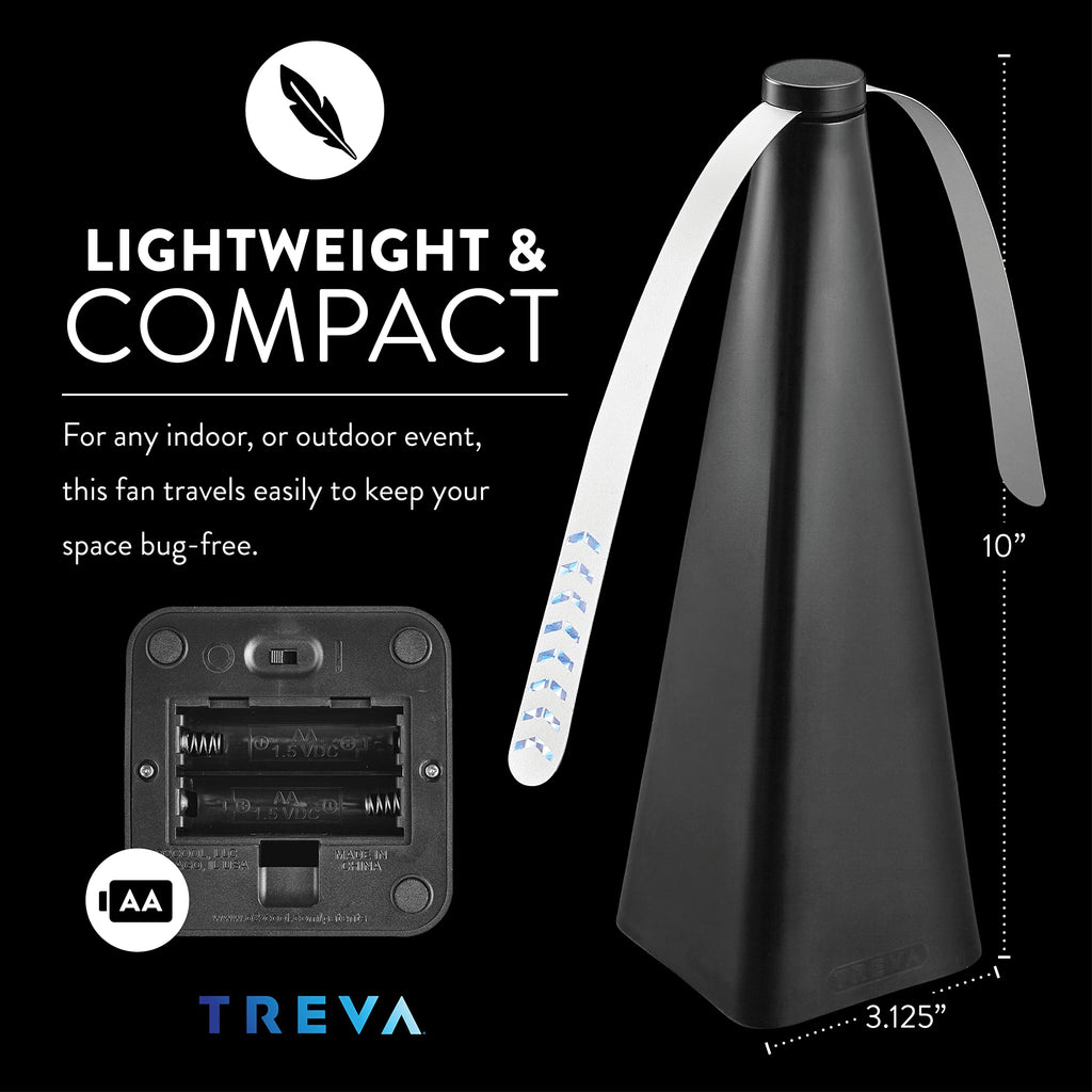 Treva Bug Fan Fly Deterrent with Holographic Blades 4-Pack Black