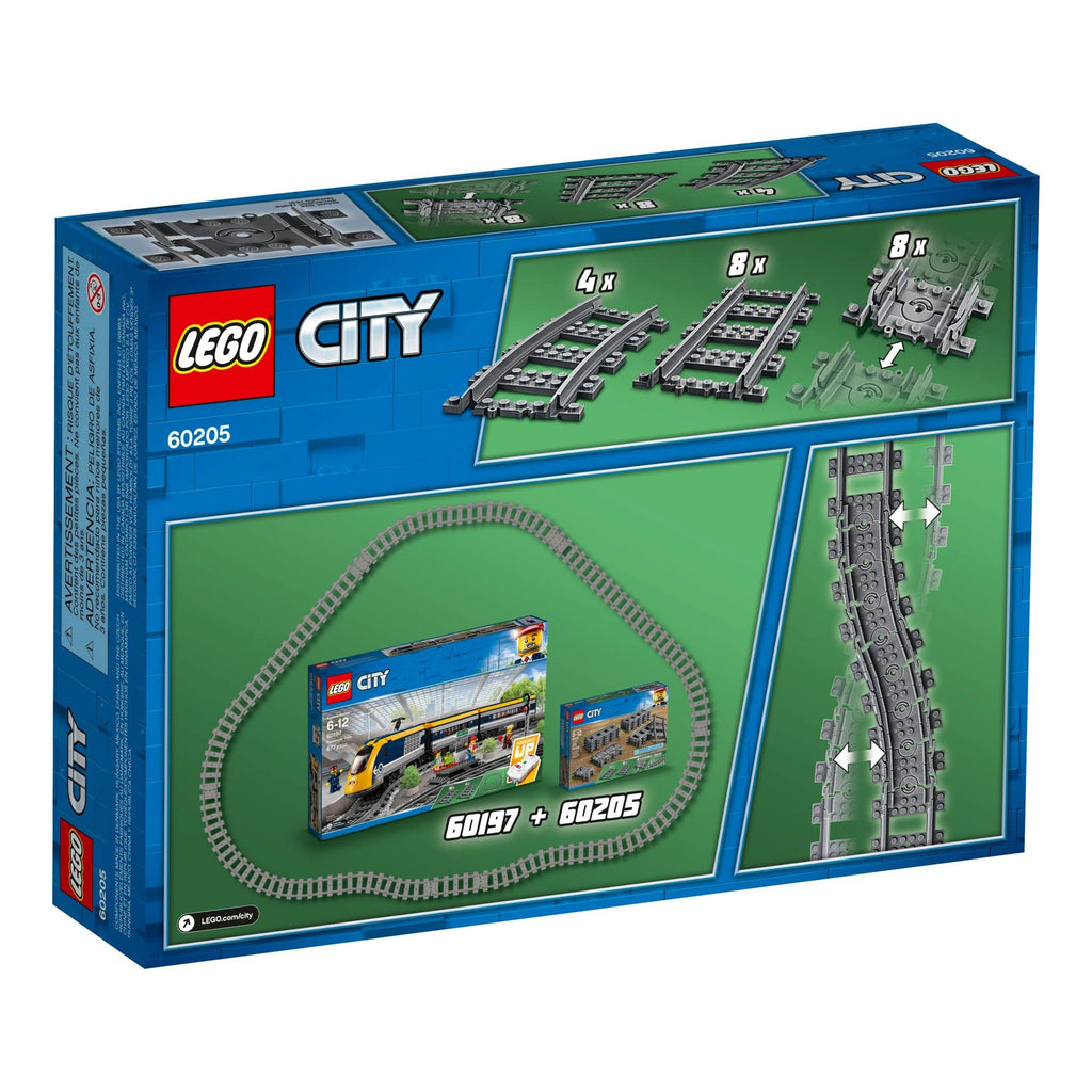 LEGO City Tracks - Train Track Expansion Set - Additional 20 Pieces Compatible with Our Sets - 8 Straight, 4 Curved, & 8 Flexible Tracks - 60205