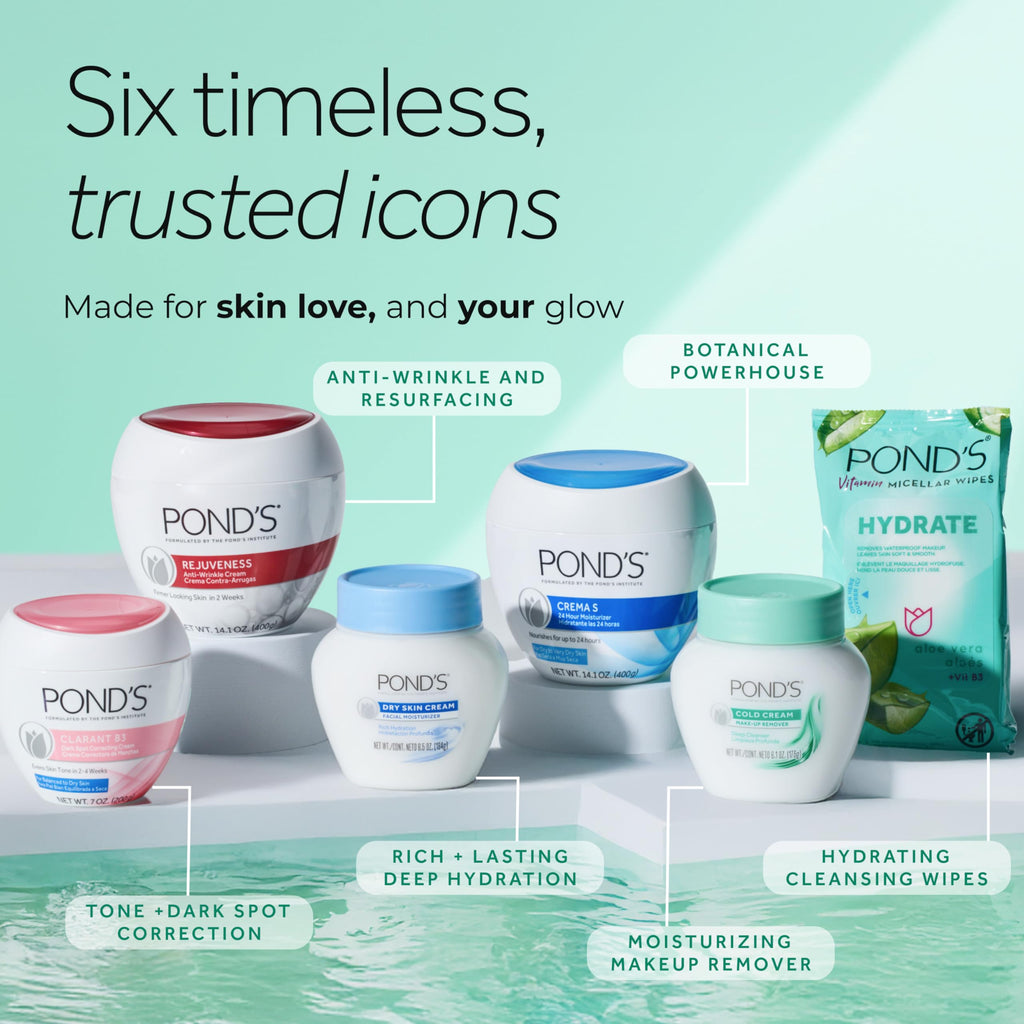 POND’S Rejuveness Face Cream – Anti-Aging Face Moisturizer with AHA’s, Vitamin E & Collagen – Daily Wrinkle Cream for Women – Hydrating Collagen Face Cream – Dermatologist Tested, 14.1 oz