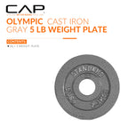 CAP Barbell Olympic 2-Inch Weight Plate, Gray