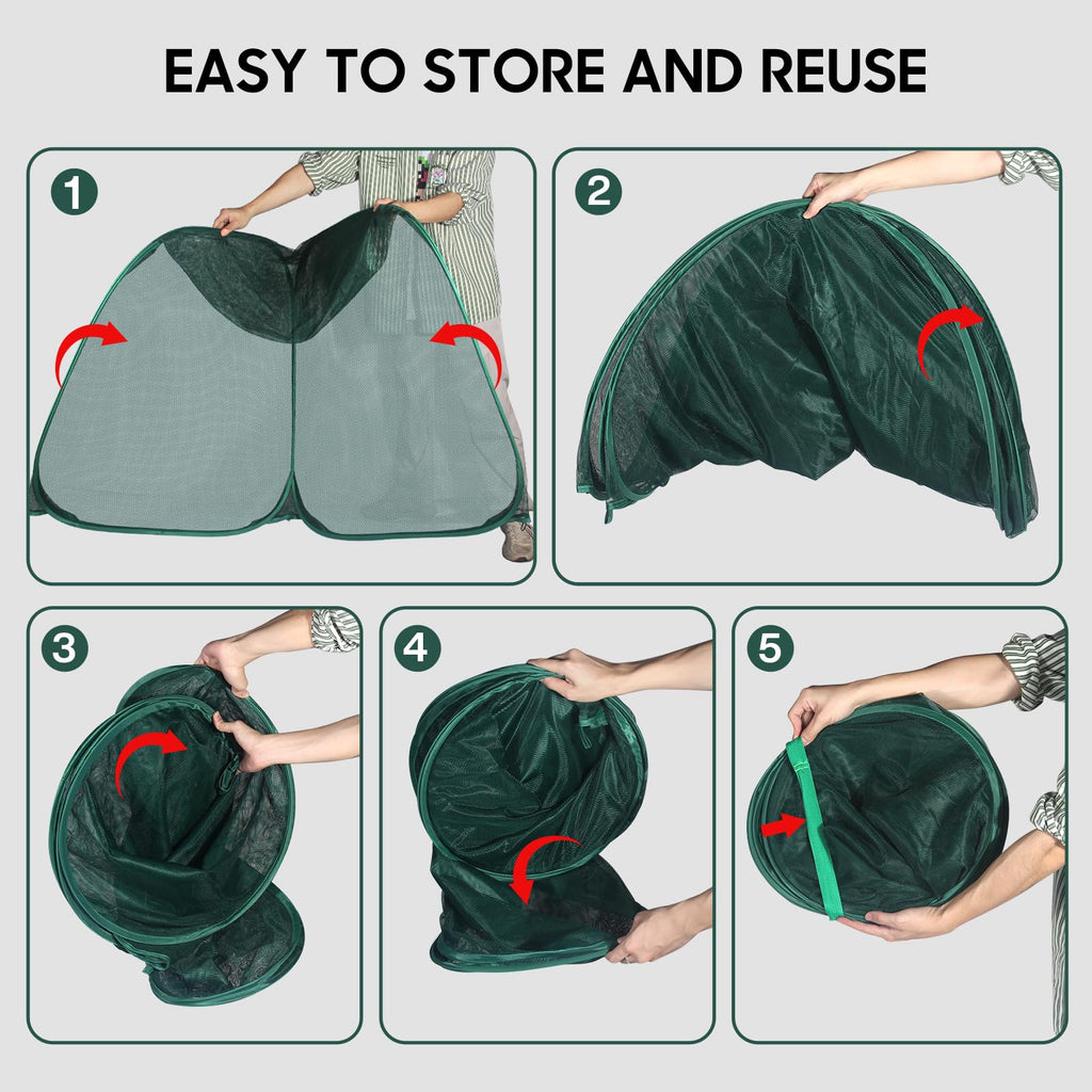 Pop Up Mesh Plant Cover, 35x35x38'' Garden Netting for Insect Protection
