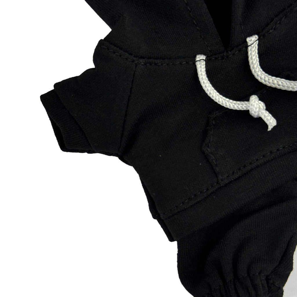 17cm Dolls Clothes Outfit Set for Labubu Dolls - Casual Style Hoodies Costumes for Doll, Black Set