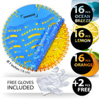 Urinal Screen Deodorizer (50 Pack) - Urinal Cakes - Pads Fresh 3d Wave Anti-Splash - Odor Protection for Toilets in Bathroom Restaurant Office Stadium School with Free Gloves and Free 2pcs Urinal Pads