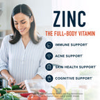 Zinc Supplement Microbeadlets with Copper for Immune Support | Highly Absorbable Zinc Bisglycinate & Orotate with 2mg Chelated Copper + Vitamin B6 | Vegan, Gluten-Free | 60 Capsules (2 Month Supply)