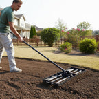 G GREENLY-AG 30" Heavy Duty Lawn Leveling Rake, 6.5FT Soil Leveler Tool