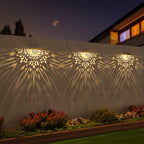 EKQ Solar Fence Lights 6 Pack Solar Step Lights Outdoor Waterproof LED Solar Powered Wall Lights Outdoor Decorations Warm Yellow Light Decorative Lighting for, Front Door, Backyard (Gold)