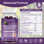 Mulittea 3 Pack Glucosamine Chondroitin Gummies MSM Elderberry Calcium- Extra Strength Joint Support Supplement for Relief. Antioxidant Immune Support for Adults Men Women