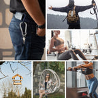 Small Carabiner Clip Hooks, 25pcs 1.97 inch Carabiners Heavy Duty, 304 Stainless Steel Spring Snap Hook Fits Camping Hiking, Metal Clips for Rope Chain Keys Rings