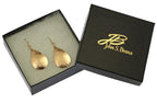 Small Hammered Bronze Teardrop Earrings