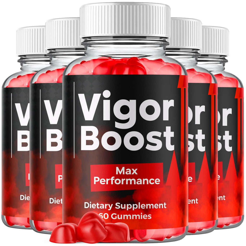 (5 Pack) Vigor Boost Gummies for Men, VigorBoost Male Support Gummys with Natural Ingredients, Advanced Vigor Boost Maximum Strength Premium Vitamin Gummy for Men's Health and Wellness (300 Gummies)