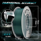 YXPOLYER PLA Filament Premium 2-Color Silk PLA 3D Printer Filament 1.75mm 1kg, Dual Color Black and Green Dual-Color Printing