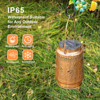 2 Pack Solar Lanterns Outdoor Waterproof Dragonfly Garden Decor, Birthday Gifts for Women Mom Grandma, Hanging Solar Lights Metal LED Decoration with Shepherd Hook Outside for Yard Patio Lawn Porch