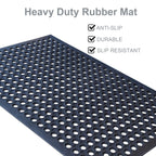 OrangeStar 4-Pack Anti-Fatigue Rubber Floor Mat 24"x36"