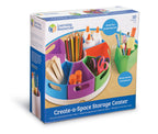 Learning Resources Create a Space Storage Center - Toy Desk Organizer, Classroom Workspace Must Haves, Homeschool Organization, Arts & Crafts, Rotating Caddy, Office & Teacher Supplies