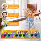 Kids Musical Piano Mats with 25 Music Sounds, Musical Toys Baby Floor Piano Keyboard Mat Carpet Animal Blanket Touch Playmat Early Education Toys for 1 2 3 4 5 6+ Years Old Girls Boys Toddlers