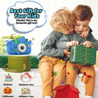 Dinosaur Kids Camera for Boys Girls, Toddler Digital Selfie Camera with Cute Protective Cover and SD Card, Christmas Birthday Gifts Toys for 3 4 5 6 7 8 9 10 11 12 Years Old Little Girls and Boys