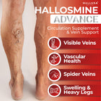 Hallusa Natural Hallosmine Advance Diosmin 1000mg + Bonus Leg Cream | Circulation & Vein Support | Swelling & Heavy Legs, Lymphatic Drainage, Blood Flow, Vascular Health & Visible Veins, 60 Capsules