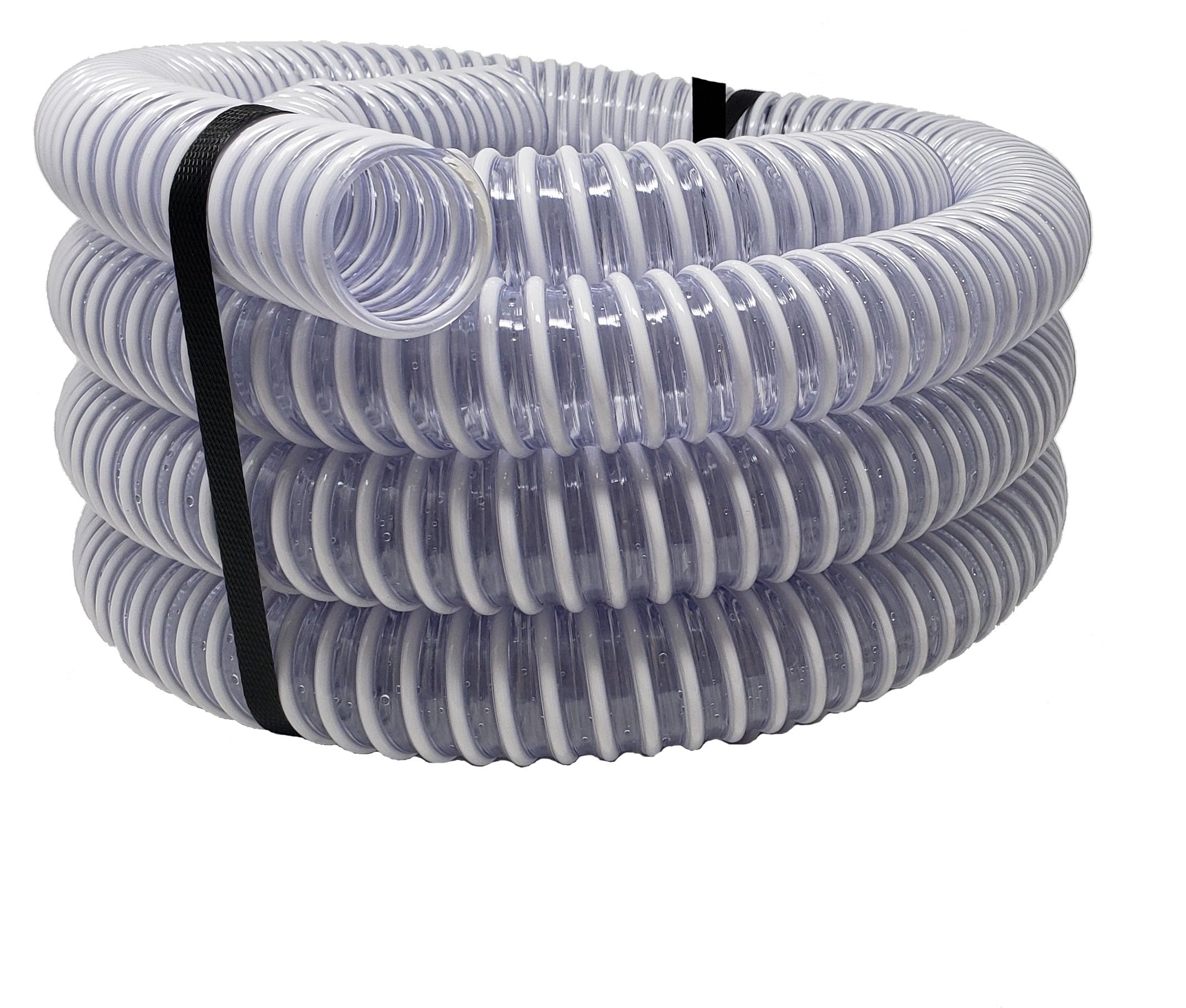 Sealproof 1.5" Pool Filter Pump Connection Hose for Above Ground Pools, 20 FT x 1-1/2 Inch Premium Quality Kinkproof PVC, Made in USA | Cut to Desired Length, Includes 4 Hose Clamps