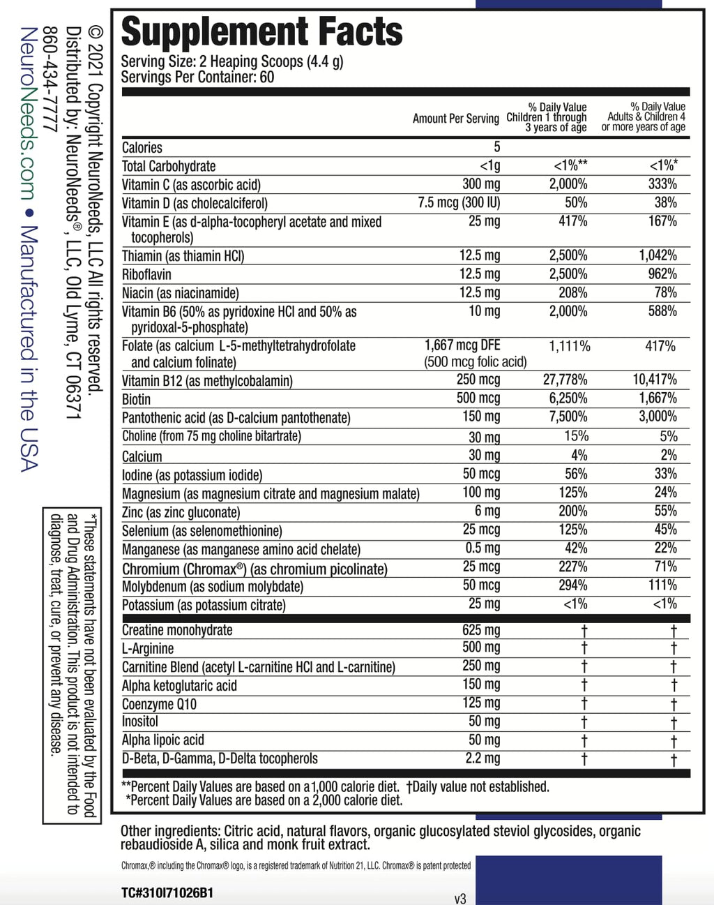 SpectrumNeeds® by NeuroNeeds – Comprehensive Nutritional Support with 33 Active Ingredients for Overall Well-Being Berry Flavor