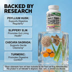 Fiber Supplement Capsules Slippery Elm Psyllium Husk Cascara Sagrada Dandelion Root Turmeric Supplement Aloe Vera Licorice Senna Marshmallow Root Digestive Health Cleanse 90 Pills by Clean Nutra