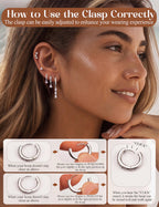 MILACOLATO Hypoallergenic 925 Sterling Silver Dangle Earrings for Women